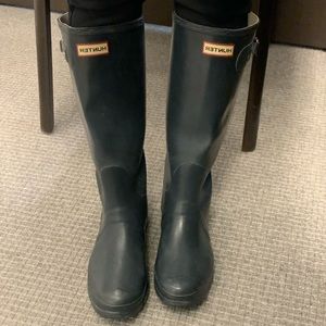 Navy Tall Hunter Boots size 10